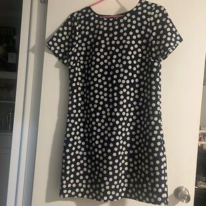 J crew navy polka dot dress